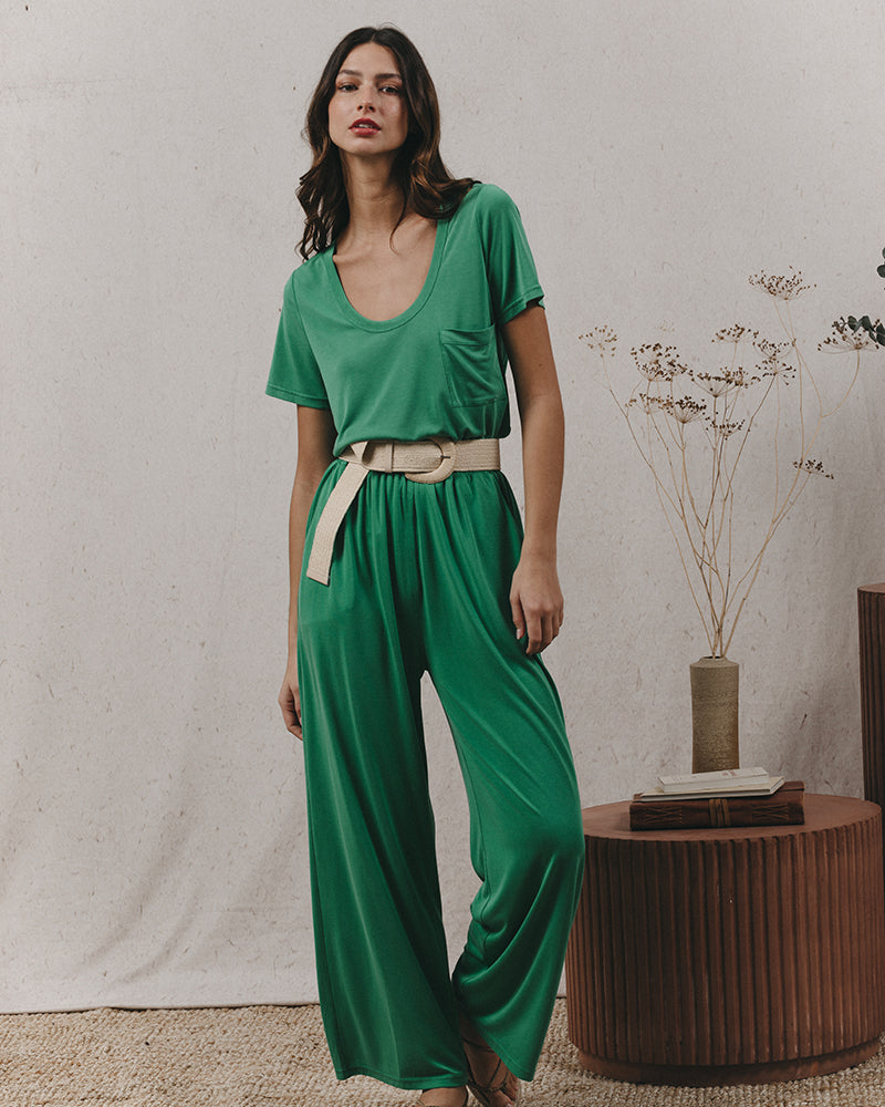 Pantalon Karité Vert en Modal