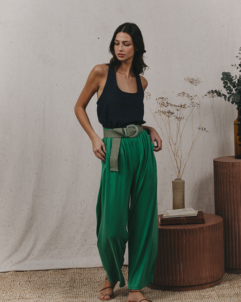 Pantalon Karité Vert en Modal