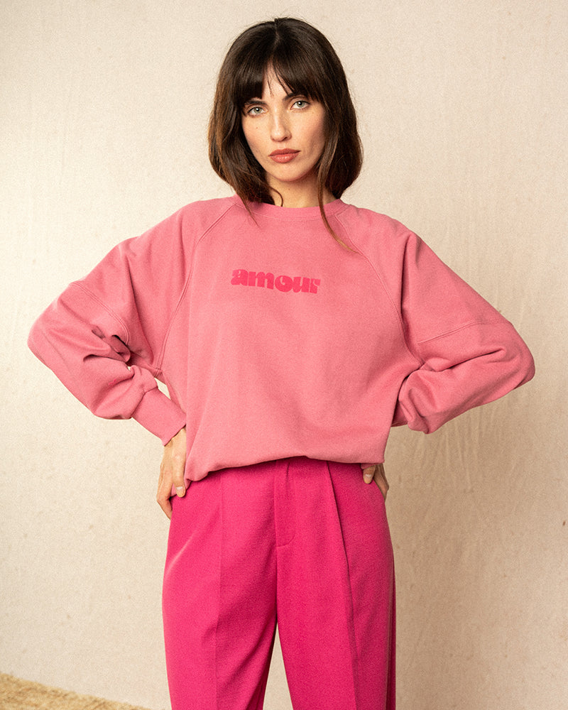 Sweat shirt Amour Pink